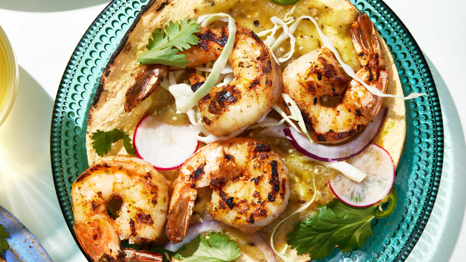 Grilled Shrimp Tacos with Tomatillo Salsa